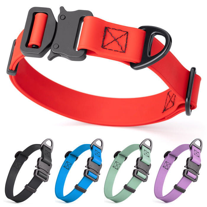 Dogline BioThane Dog Collar with Stab-Lock Quick Release Buckle
