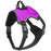 Pink no pull dog harness with adjustable straps, top handle, reflective trim and quick release buckle