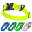 Waterproof collar for dogs with metal side release buckle and D-ring, adjustable; yellow, blue, teal, green, pastel purple and 4 other color options