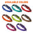 Dual-color leather collars for dogs with metal buckle, 8 colors available