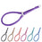 Round leather martingale collar for dogs with metal hardware, purple and 6 other color options