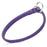 Purple leather choke collar for dogs with metal rings, round design, 1/4 inch width