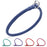 Dog slip collar with metal hardware, made from leather; blue, teal, purple red, pink and other color options available
