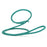 Teal leather dog slip lead, 3/8 inch width