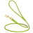 Lime Green rolled leather dog lead with brass snap, 1/4 inch wide