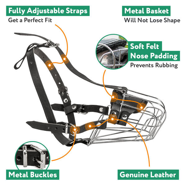 Viper Delta Metal Wire Basket Dog Muzzle