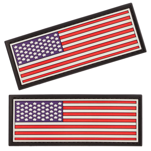 Set of two rubber patches for dogs, American Flag design