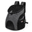 Gray pet carrier backpack with mesh top and sides