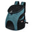 Teal pet carrier backpack with mesh top and sides