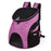 Pink pet carrier backpack with mesh top and sides