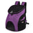 Purple pet carrier backpack with mesh top and sides