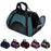 Pet carrier bag with removable shoulder strap and mesh design, airline approved; teal, blue, purple, red, pink, beige and 2 other color options
