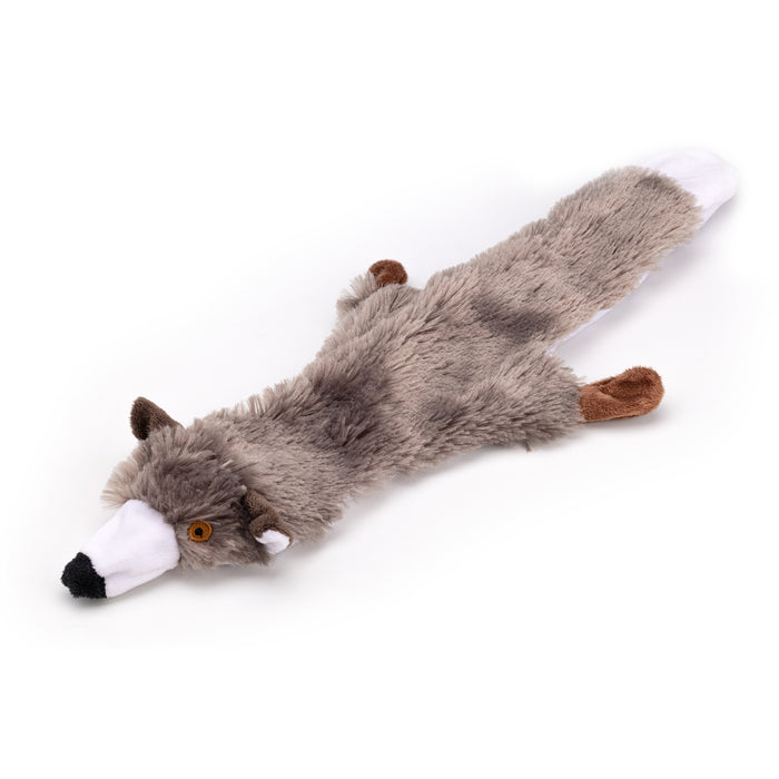 Crinkle Flat Dog Toy with Squeaker