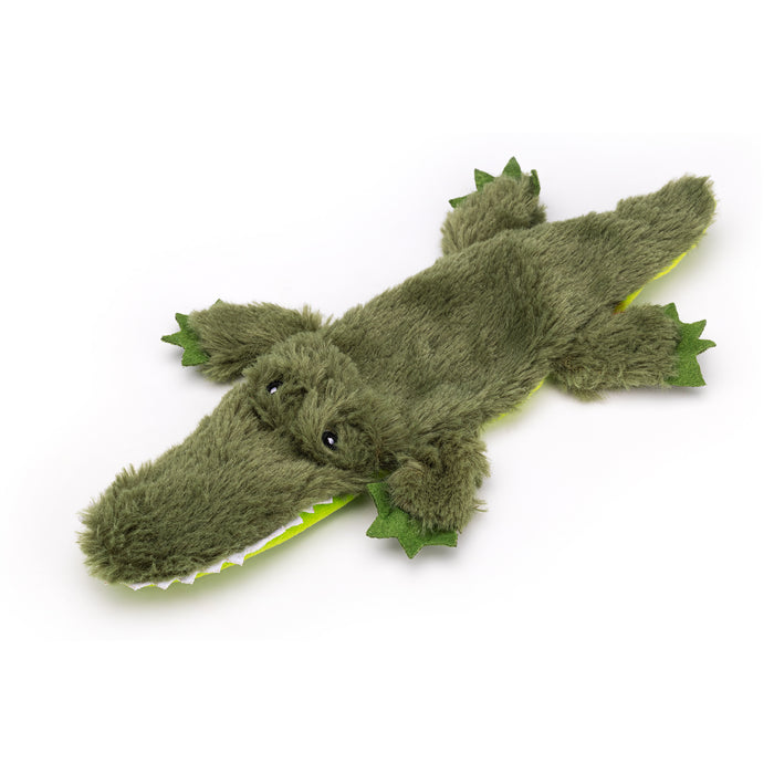 Crinkle Flat Dog Toy with Squeaker