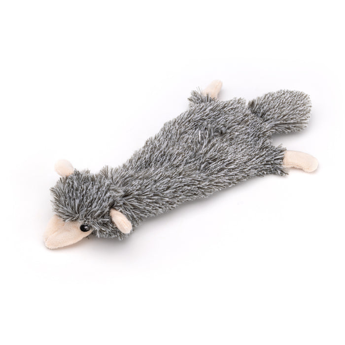 Crinkle Flat Dog Toy with Squeaker