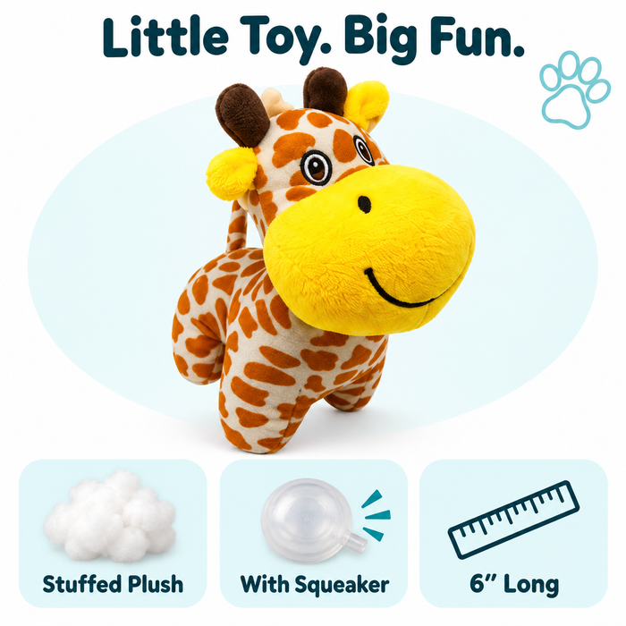 6" Giraffe Mini Dog Toy