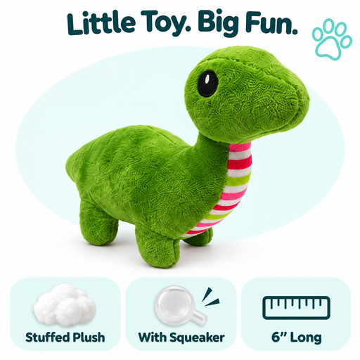 8" Dino Mini Dog Toy
