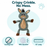 12" Donkey Crinkle Flat Dog Toy