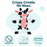 12" Cow Crinkle Flat Dog Toy