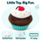 6" Cupcake Turquoise Dog Toy