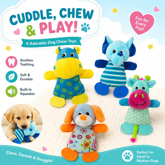 10" Elephant Soft Dog Toy