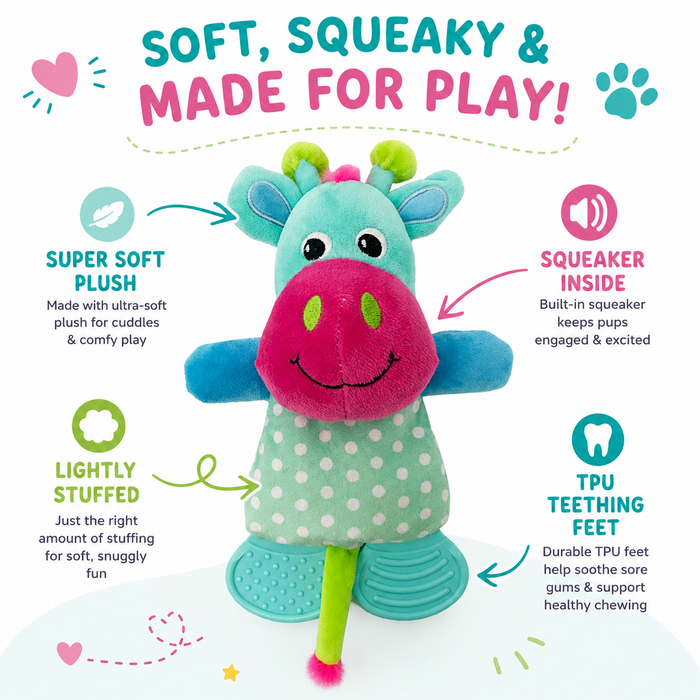 10" Giraffe Soft Dog Toy