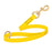 Lemon Yellow traffic leash for dogs with brass hardware, made from waterproof Biothane