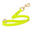 Safety Yellow traffic dog leash with brass snap hook and O-ring, made from waterproof Biothane