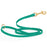 Teal Biothane dog leash with brass hardware, waterproof, 1/2 inches wide