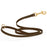 Dark Chocolate Brown Biothane dog leash with brass hardware, waterproof, 1/2 inches wide