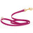 Magenta Pink Biothane dog leash with brass hardware, waterproof, 1/2 inches wide