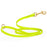 Safety Yellow Biothane dog leash with brass hardware, waterproof, 1/2 inches wide