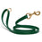 Waterproof dog leash with brass hardware, made from Biothane, 5/8 or 3/4 inches wide, Hunter Green 