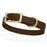 Dark Chocolate Brown Biothane dog collar for small dogs with brass hardware, 5/8 inch wide