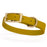 Treasure Gold Biothane dog collar for small dogs with brass hardware, 5/8 inch wide