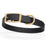 Black Biothane dog collar for medium dogs, with brass buckle and D-Ring, 3/4 inch wide