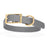 Waterproof Biothane dog collar for large dogs, brass hardware, 1 inch wide, Battleship Gray