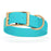 Sky Blue Biothane dog collar for extra large breeds, brass buckle and D-ring, 1.5 inches wide