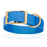 Cerulean Blue Biothane dog collar for extra large breeds, brass buckle and D-ring, 1.5 inches wide