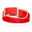 Cherry Red Biothane dog collar for extra large breeds, brass buckle and D-ring, 1.5 inches wide
