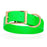 Tropical Green Biothane dog collar for extra large breeds, brass buckle and D-ring, 1.5 inches wide