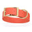 Coral Biothane dog collar for extra large breeds, brass buckle and D-ring, 1.5 inches wide