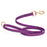 Grape Purple Biothane dog leash with pebbled coating, brass clip and O-ring, 5-foot long