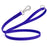 Blueberry Biothane dog leash with pebbled texture, stainless steel Sprenger hook, and O-ring, 4 ft or 6 ft long