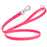 Hot Pink Biothane dog leash with pebbled texture, stainless steel Sprenger hook, and O-ring, 4 ft or 6 ft long