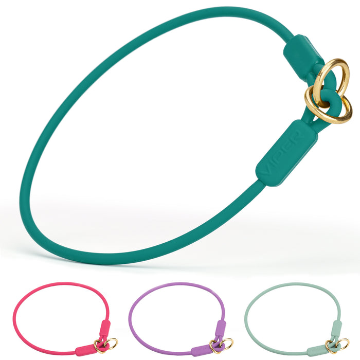 Viper Round Biothane Slip Collar with Brass Hardware