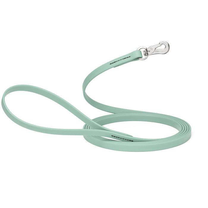 10 ft, 15 ft Long Line Biothane dog leash with Sprenger hook, 1/2 inch wide, Sage Green