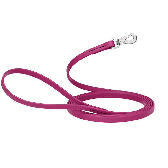 10 ft, 15 ft Long Line Biothane dog leash with Sprenger hook, 1/2 inch wide, Magenta Pink