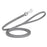 20 ft, 33 ft Biothane dog leash with silver Sprenger hook, 1/2 inch wide, Battleship Gray