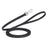 20 ft, 33 ft Biothane dog leash with silver Sprenger hook, 1/2 inch wide, Black